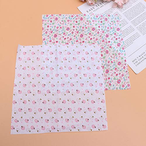 EXCEART Scraps Cotton Quilt Sewing Material Squares Floral Prints Patterns Sewing 14pcs Quilting Quilting Fabric Fabric