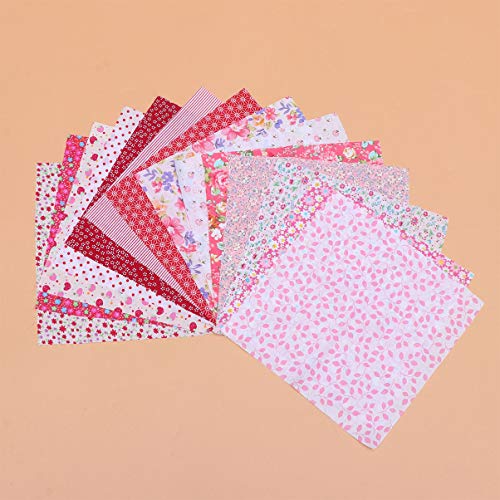 EXCEART Scraps Cotton Quilt Sewing Material Squares Floral Prints Patterns Sewing 14pcs Quilting Quilting Fabric Fabric