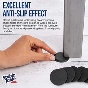 Stable Table - Black Restaurant Table Leg 30 Shim Wedges Premium Furniture Levelers Restaurant Table Shims, Home Improvement DIY Levelers - Rubber Type Texture, Firm, Non-Slip, Doors, Tables and More