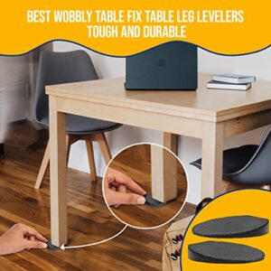 Stable Table - Black Restaurant Table Leg 30 Shim Wedges Premium Furniture Levelers Restaurant Table Shims, Home Improvement DIY Levelers - Rubber Type Texture, Firm, Non-Slip, Doors, Tables and More