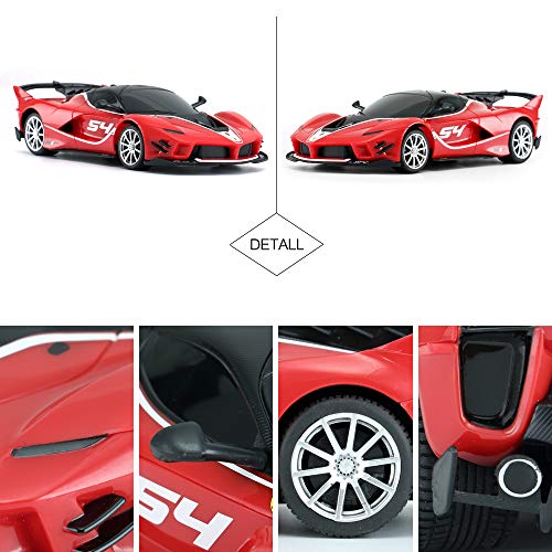 RASTAR Ferrari Toy Car 1/24 Ferrari FXX K EVO Remote Control Car for Kid Boys Adults - RED