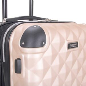 Kenneth Cole Reaction Diamond Tower Collection Lightweight Hardside Expandable 8-Wheel Spinner Travel Luggage, Rose Champagne, 20-Inch Carry On