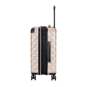 Kenneth Cole Reaction Diamond Tower Collection Lightweight Hardside Expandable 8-Wheel Spinner Travel Luggage, Rose Champagne, 20-Inch Carry On