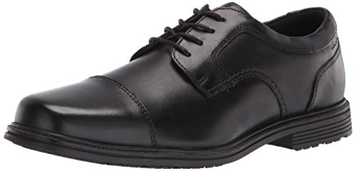 Rockport mens Rockport Men's Robinsyn Waterproof Cap Toe Oxford, Black, 9.5 US