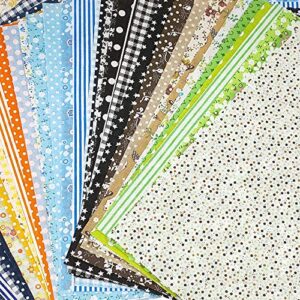 50 Pcs 10" x 10" Craft Fabric Bundle Squares Patchwork Fabric Sets Cotton Material Quilting Fabric for DIY