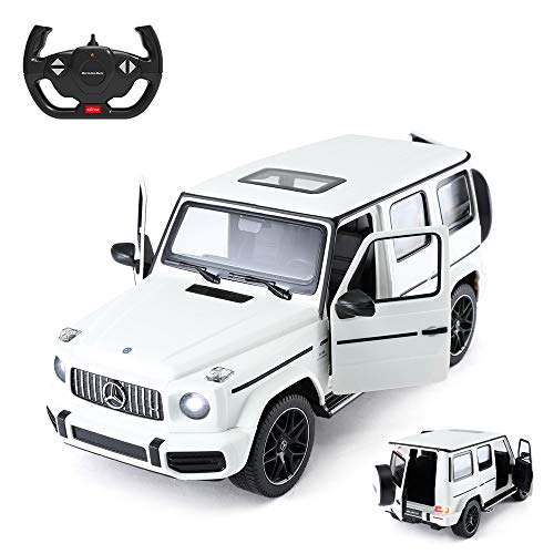 RASTAR Off-Road Remote Control Car, 1:14 Mercedes-AMG G63 R/C Off-Roader Toy Car, Doors Open/Working Lights - White/2.4Ghz