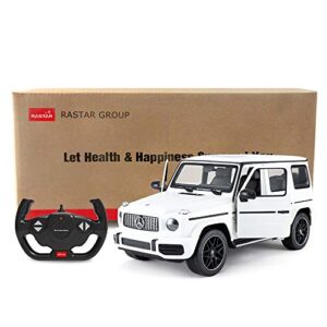 RASTAR Off-Road Remote Control Car, 1:14 Mercedes-AMG G63 R/C Off-Roader Toy Car, Doors Open/Working Lights - White/2.4Ghz