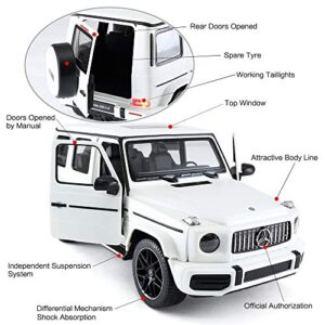 RASTAR Off-Road Remote Control Car, 1:14 Mercedes-AMG G63 R/C Off-Roader Toy Car, Doors Open/Working Lights - White/2.4Ghz