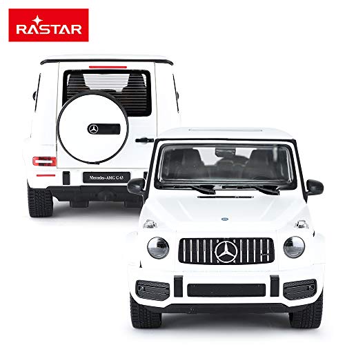 RASTAR Off-Road Remote Control Car, 1:14 Mercedes-AMG G63 R/C Off-Roader Toy Car, Doors Open/Working Lights - White/2.4Ghz