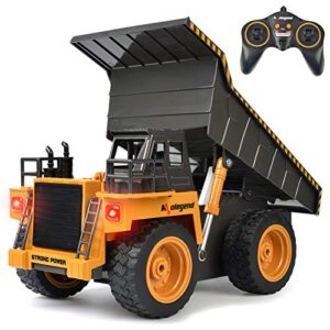 kolegend remote control dump truck rc truck construction vehicle truck toys with rechargeable battery for toddlers kids boys and girls
