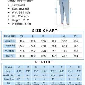 THE GYM PEOPLE Women's Joggers Pants Lightweight Athletic Leggings Tapered Lounge Pants for Workout, Yoga, Running (Medium, Denim Blue)