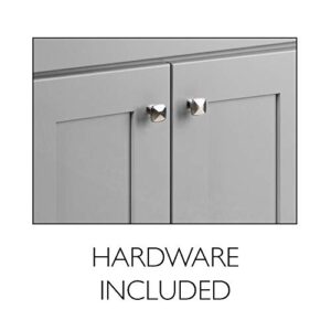 Design House 587063 Bath Modern Unassembled 2-Door Shaker Bathroom Vanity Cabinet Only, 24 x 18,Grey