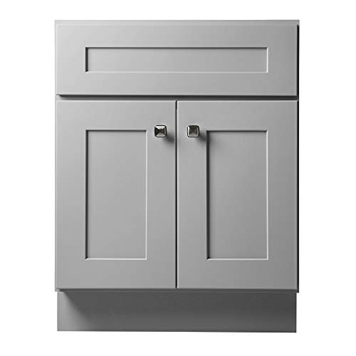 Design House 587063 Bath Modern Unassembled 2-Door Shaker Bathroom Vanity Cabinet Only, 24 x 18,Grey