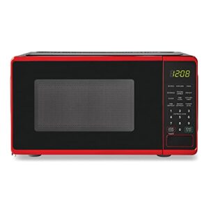 red digital microwave oven proctor cooking and defrosting child safety lock