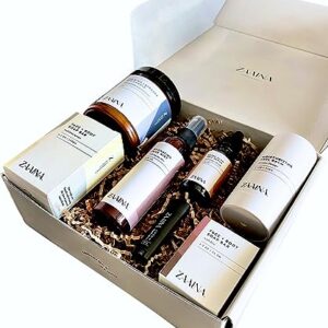 Spa Gift Set for Her, Natural and Clean Beauty Box, Relaxing Unique Spa Gift Basket for Women, Luxury Self-Care Birthday Gifts for Women by ZAAINA