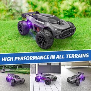 EpochAir Remote Control Car - 2.4GHz High Speed , Offroad Hobby Rc Racing Car with Colorful Led Lights and Rechargeable Battery,Electric Toy Car Gift for 3 4 5 6 7 8 Year Old Boys Girls Kids