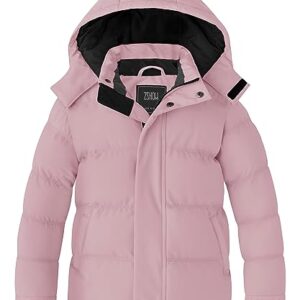 ZSHOW Girl's Winter Snow Jacket Warm Waterproof Lightweight Puffer Coat Parka(Pink,14-16)