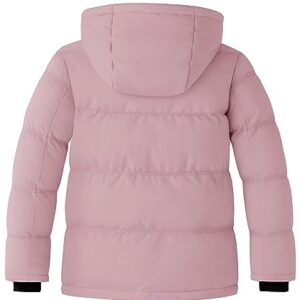 ZSHOW Girl's Winter Snow Jacket Warm Waterproof Lightweight Puffer Coat Parka(Pink,14-16)