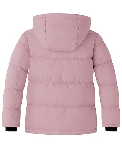 ZSHOW Girl's Winter Snow Jacket Warm Waterproof Lightweight Puffer Coat Parka(Pink,14-16)