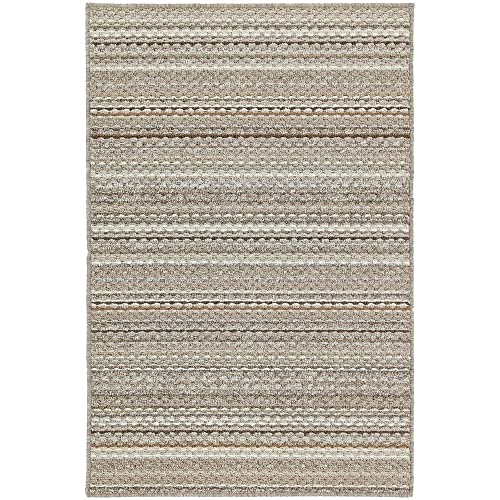 Garland Rug Carnival Stripe 9 Ft. x 12 Ft. Earth Tone Area Rug