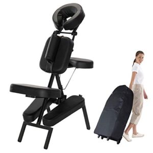 master massage apollo portable massage chair in black
