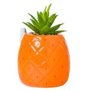 Silver Buffalo Nickelodeon's SpongeBob's Pineapple House Decorative Artificial Faux Greenery Plant in Ceramic