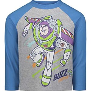 Disney Pixar Toy Story Buzz Lightyear Toddler Boys 2 Pack Graphic T-Shirts Grey/White 3T