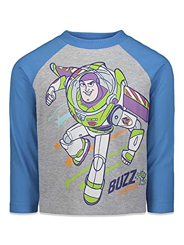 Disney Pixar Toy Story Buzz Lightyear Toddler Boys 2 Pack Graphic T-Shirts Grey/White 3T