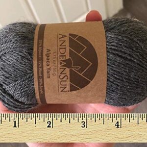 (3 Small Gorgeous Skeins) Alpaca Yarn Blend Umayo [657 Yards Total] Rust, 2 Fingering