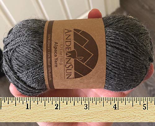 (3 Small Gorgeous Skeins) Alpaca Yarn Blend Umayo [657 Yards Total] Rust, 2 Fingering