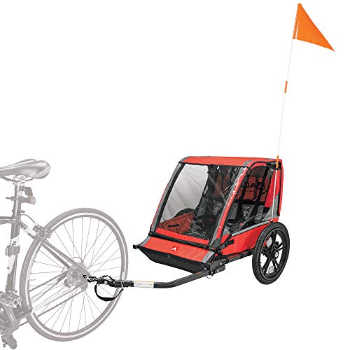 Allen Sports Hi-Viz 2-Child Bicycle Trailer, Model ET2-R, Red