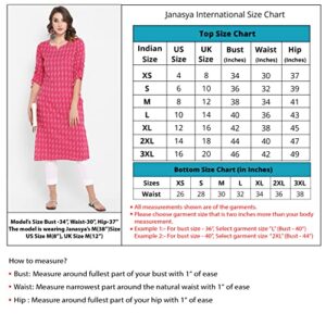 Janasya Indian Women's Mustard Poly Crepe Kurta With Pant And Dupatta(SET197-KR-NP-L)