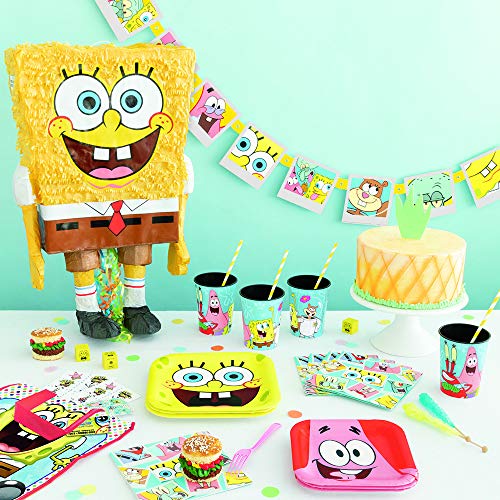 SpongeBob SquarePants Paper Luncheon Napkins - 7" x 7", 16 Pcs