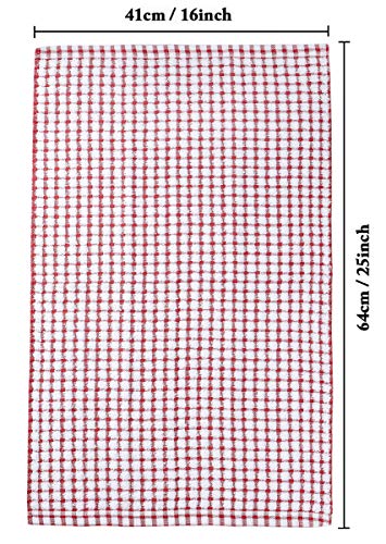 LAZI Kitchen Dish Towels, 16 Inch x 25 Inch Bulk Cotton Kitchen Towels, 6 Pack Dish Cloths for Dish Rags for Drying Dishes Clothes and Dish Towels