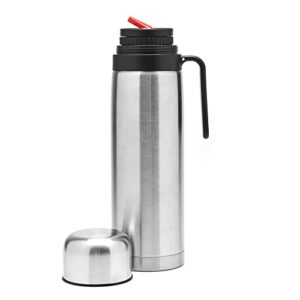 balibetov thermos for mate - vacuum insulated with double stainless steel wall - bpa free - a thermo specially designed for use with mate cup or mate gourd (silver, 32 oz)
