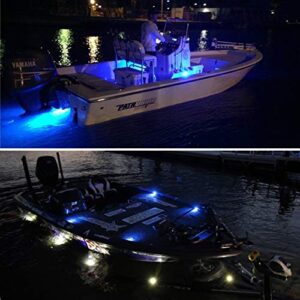 Boaton Marine Boat LED Night Fishing Lights, Boat Interior/ Courtesy / Deck Lights For Pontoon Boat, Bass Boat, Yacht (Blue)