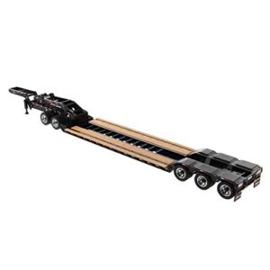 Diecast Masters XL 120 Low-Profile HDG Outrigger Style Trailer with Jeep and 2 Boosters Transport Series 1/50 Diecast Model 91033 for unisex-adult