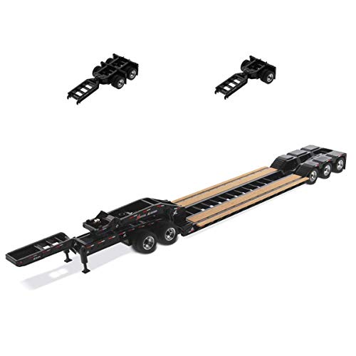 Diecast Masters XL 120 Low-Profile HDG Outrigger Style Trailer with Jeep and 2 Boosters Transport Series 1/50 Diecast Model 91033 for unisex-adult