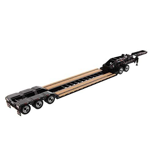 Diecast Masters XL 120 Low-Profile HDG Outrigger Style Trailer with Jeep and 2 Boosters Transport Series 1/50 Diecast Model 91033 for unisex-adult