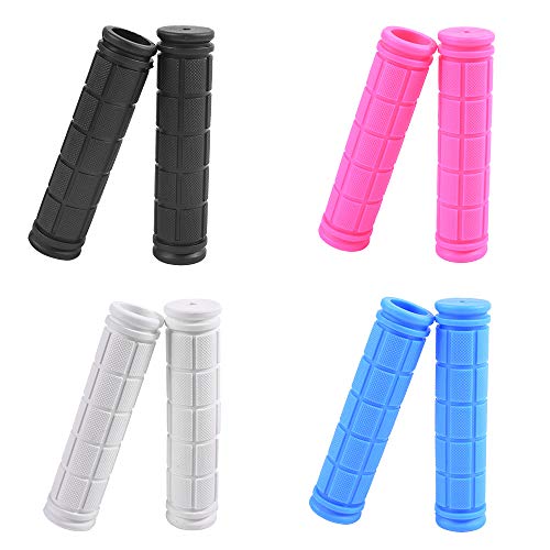 Yizel Bike Handlebar Grips, 4 Pairs, Non Slip Rubber Mountain Bicycle Handlebar BMX/MTB Bike Grips for Kids Girls Boys