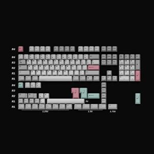 HK Gaming Custom Keycaps | Dye Sublimation PBT Keycap Set for Mechanical Keyboard | 139 Keys | Cherry Profile | ANSI US-Layout | Compatible with Cherry MX, Gateron, Kailh, Outemu | Modern Dolch Light