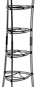 Lodge 6-Tier, Kitchen and Pantry Cast Iron Cookware Storage Organizing Tower, Steel Construction, Matte Black