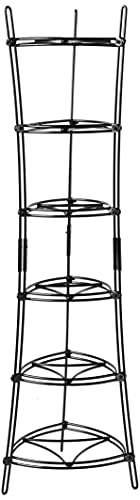 Lodge 6-Tier, Kitchen and Pantry Cast Iron Cookware Storage Organizing Tower, Steel Construction, Matte Black