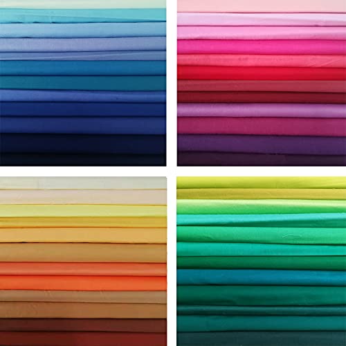 50 PCS 8" x 8" Precut Multi-Colors Cotton Fabric Squares Fabric Bundles for Sewing & Quilting Beginners