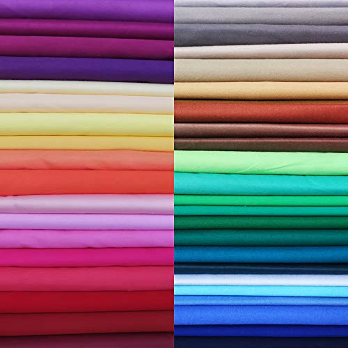 50 PCS 8" x 8" Precut Multi-Colors Cotton Fabric Squares Fabric Bundles for Sewing & Quilting Beginners