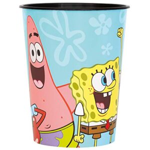 unique plastic stadium cup - 16 oz | spongebob squarepants | 1 pc