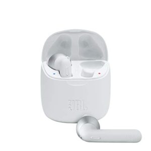 JBL Tune 225TWS True Wireless Earbud Headphones - Pure Bass Sound, Bluetooth, 25H Battery, Dual Connect, Native Voice Assistant (White)