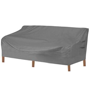 vailge heavy duty patio sofa cover, 100% waterproof 3-seater outdoor sofa cover,lawn patio furniture covers with air vent and handle,79" wx 37" dx 35" h,grey