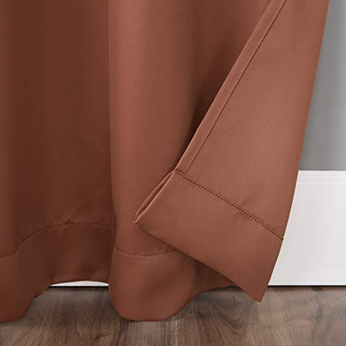 Sun Zero Easton Energy Saving Blackout Rod Pocket Curtain Panel, 40" x 84", Terracotta