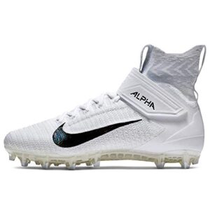 nike alpha menace elite 2 men's football cleat mens ao3374-101 size 16 white/black/grey